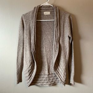 Dreamers Beige Open Front Sweater Sz M